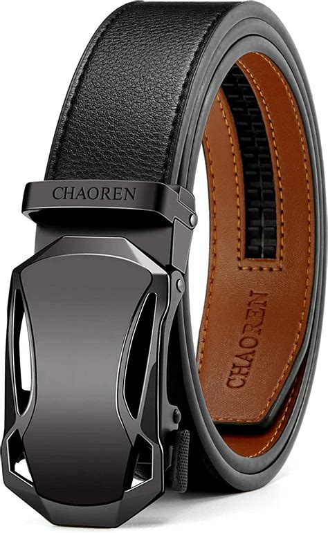 Belts for Men - Mens Belt Leather 1 38" for Jeans - Micro Adjustable Ratchet Belt Fit Everywhere. . Chaoren belts